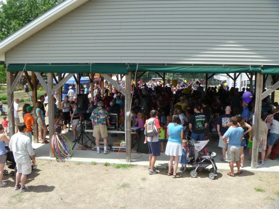 group in pavilion