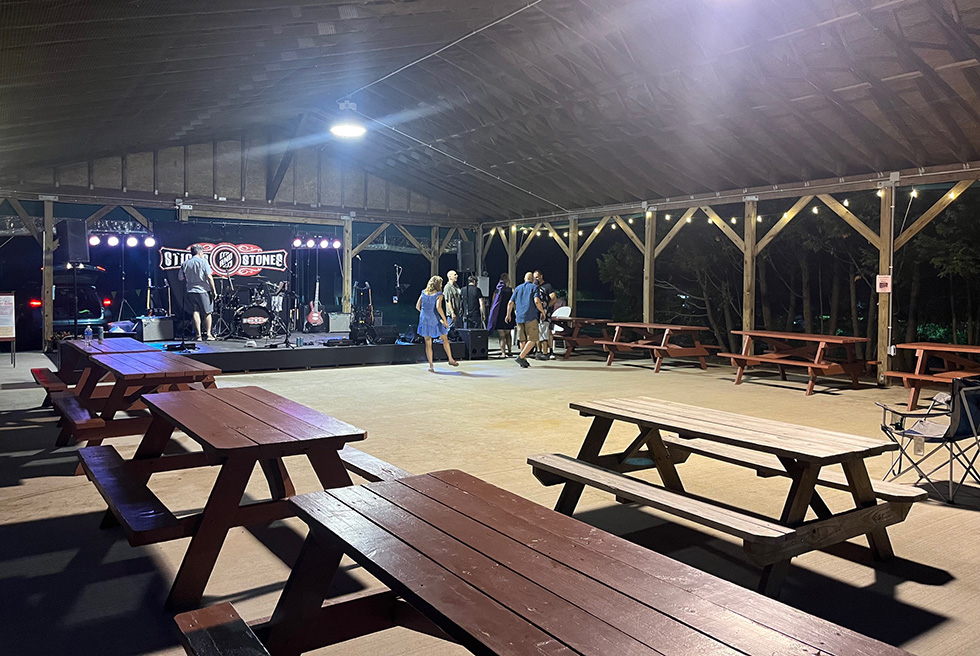 Pavilion on a concert night